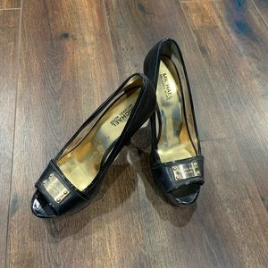Michael Kors gold plated heels
